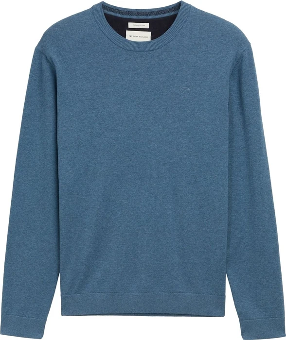 Tom Tailor Basic Baumwolle Strickpullover real teal melange (Herren)