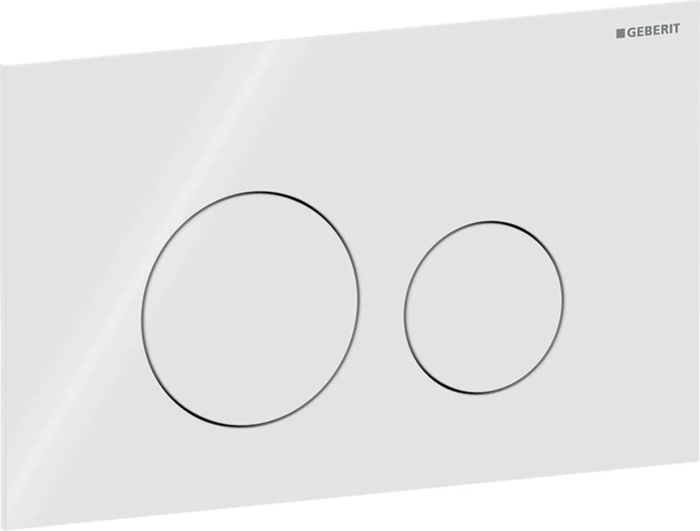 Geberit Sigma40 Betätigungsplatte rund easy to clean weiß matt