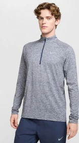 Nike Stride Dri-FIT Laufshirt langarm thunder blue/heather (Herren)