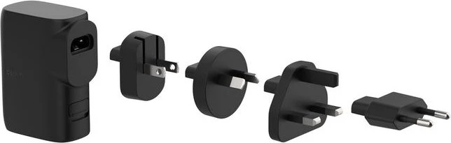 Belkin BoostCharge Hybrid-Ladegerät (25W) mit Powerbank 5K und Reisestecker-Set schwarz