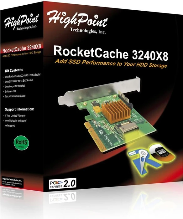 HighPoint RocketCache 3240X8, PCIe 2.0 x8