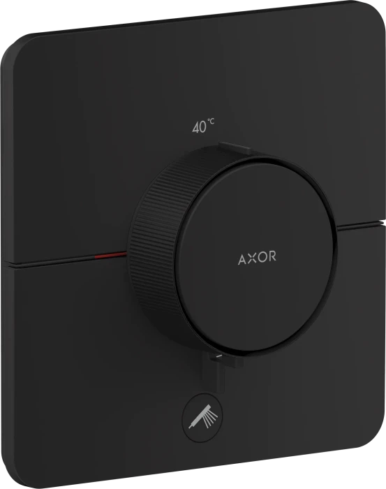 Hansgrohe Axor ShowerSelect ID softsquare Thermostat für 1 Verbraucher und einen zusätzlichen Abgang mattschwarz