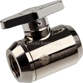 Bitspower Absperrhahn G1/4", schwarz vernickelt
