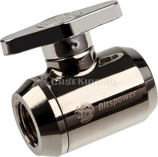 Bitspower Absperrhahn G1/4", schwarz vernickelt
