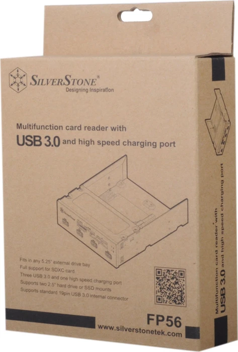 SilverStone FP56 Multi-Slot-Cardreader, USB 3.0 19-Pin Stiftsockel [Buchse]
