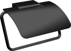 Emco Flow Toilettenpapierhalter mit Deckel schwarz