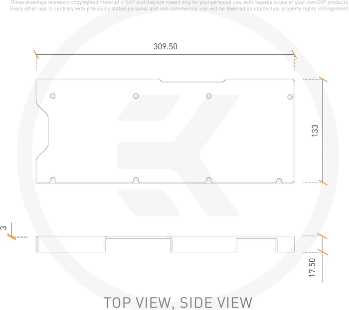 EK Water Blocks Quantum Line EK-Quantum Vector² XC3 RTX 3080/90 Backplate silber