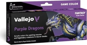 Vallejo Game Color Fantasy Color Series Purple Dragons Farbset, 8-tlg.