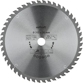 Wolfcraft Serie Orange Kreissägeblatt 48Z, 315x3.2x30mm, 1 Stück