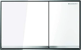 Geberit Omega60 Betätigungsplatte Glas weiß