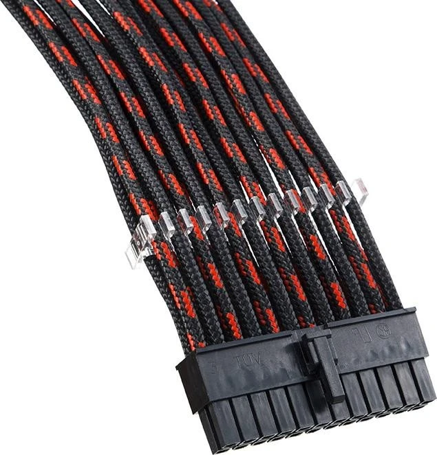 Phanteks Verlängerungskabel Kit für Netzteile, S-Muster schwarz/rot, 500mm