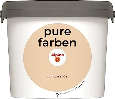Alpina Farben Pure Farben Wandfarbe innen sandbeige, 2.5l