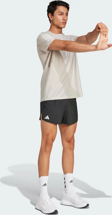 adidas Own the Run Laufshirt kurzarm beige (Herren)