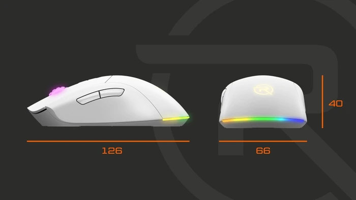 Rapture Cobra Wireless Gaming Maus weiß, USB
