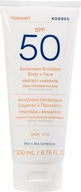 Korres Yoghurt Sonnenschutz-Emulsion für Gesicht & Körper LSF50, 200ml