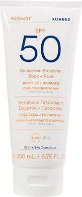Korres Yoghurt Sonnenschutz-Emulsion für Gesicht & Körper LSF50, 200ml