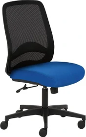 Mayer Sitzmöbel myTriton 2228 Stoff 26392 Bürostuhl mit Netzrücken, aquablau/schwarz
