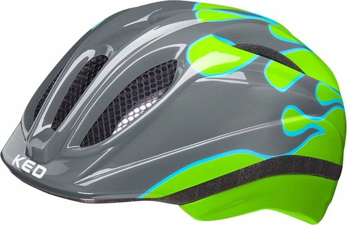 KED Meggy II Trend Kinderhelm flame grey/green