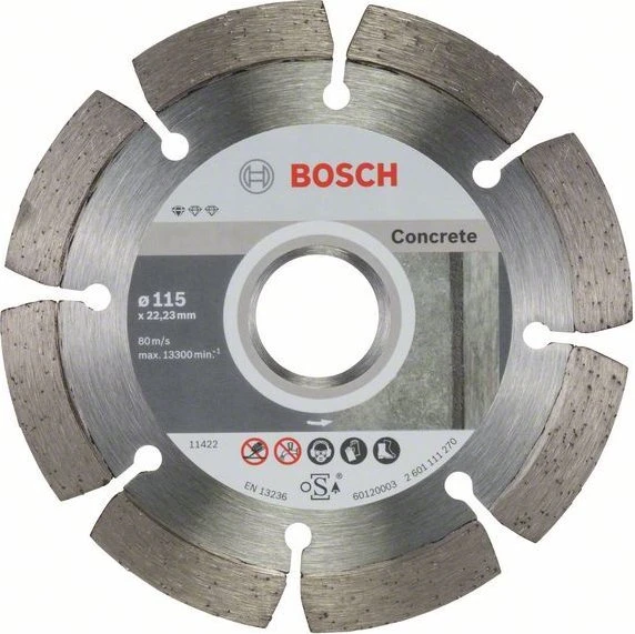 Bosch Professional Standard for Concrete Diamanttrennscheibe, 115x1.6x22.23mm, 10 Stück