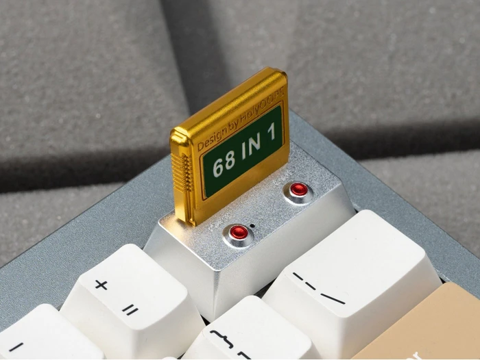 Keychron Family Computer Alu Alloy Artisan Keycap, Aluminium, gold/silber, 1 Taste