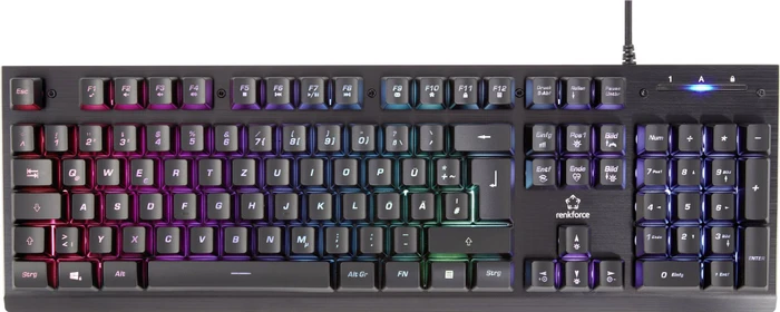Renkforce RF-GMK-250 Gaming Tastatur, LEDs RGB, schwarz, USB, DE