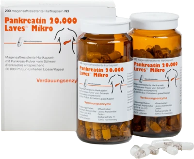 Laves Pankreatin 20.000 Laves Mikro Kapseln, 200 Stück