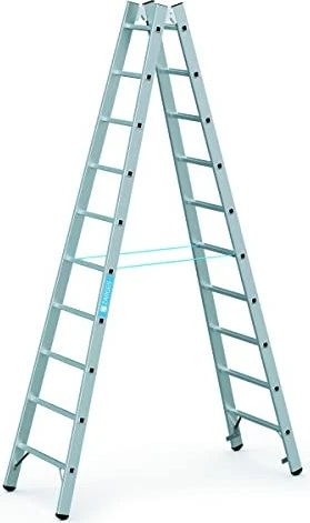 Zarges Coni B Alu 2-tlg. Stehleiter, 2x 10 Stufen