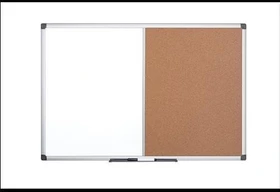 Bi-Office Maya Combo Whiteboard, magnethaftend, braun/weiß, 150x100cm