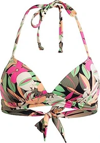 Roxy Printed Beach Classics Neckholder Bikini-Oberteil anthracite/palm song (Damen)