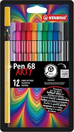 STABILO Pen 68 Arty sortiert, 12er-Set, Etui