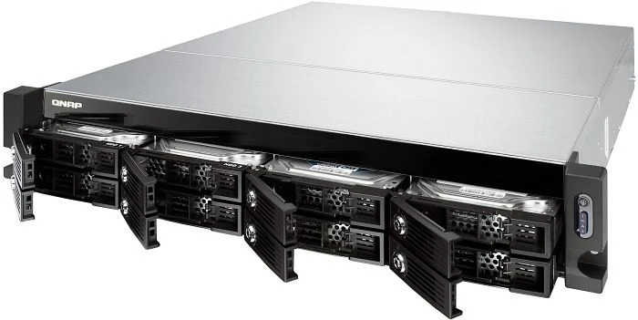 QNAP Turbo Station TS-870U-RP, 4GB RAM, 2x RJ-45 1000Base-T, 2x USB 3.0, 2HE