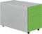 mauser Rollcontainer line, 1x Utensilienauszug, 1x Materialschublade, 1x Hängeregistratur, weißaluminium/gelbgrün Vorschaubild