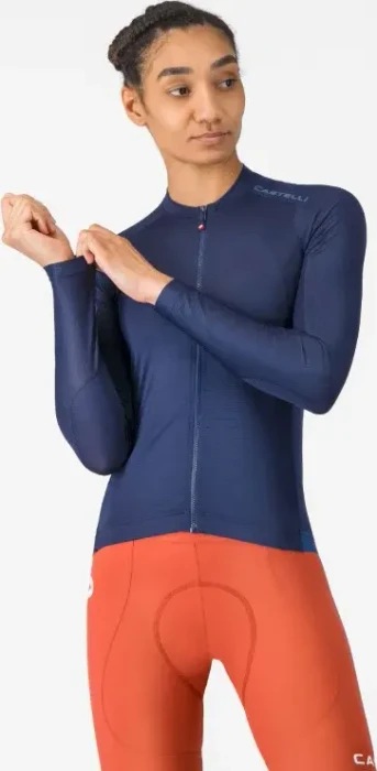 Castelli Espresso 2 Trikot langarm belgian blue (Damen)