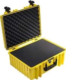 B&W International Outdoor Case Typ 6000 Koffer gelb mit Schaumstoffeinsatz