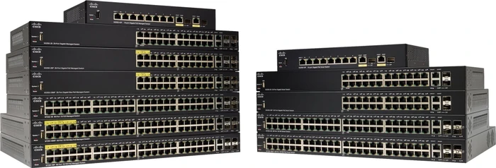 Cisco SG350 Rackmount Gigabit Managed Switch, 48x RJ-45, 2x SFP, 2x RJ-45/SFP, 375W PoE+