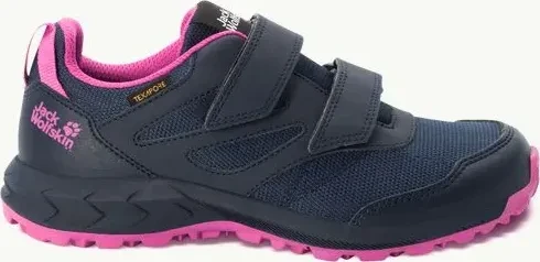 Jack Wolfskin Woodland Texapore Low VC blau/rosa (Junior)