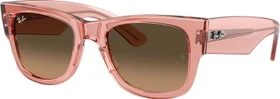 Ray-Ban RB0840S Mega Wayfarer polished transparent pink/light brown gradient black