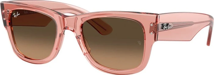 Ray-Ban RB0840S Mega Wayfarer polished transparent pink/light brown gradient black