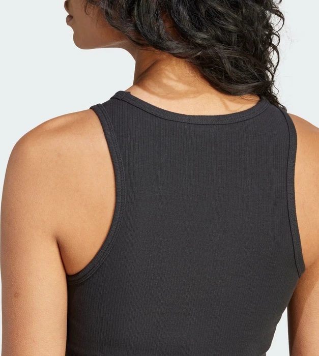 adidas Essentials Ribbed Funktionsshirt ärmellos schwarz (Damen)