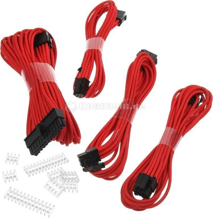 Phanteks Verlängerungskabel Kit für Netzteile, rot, 500mm