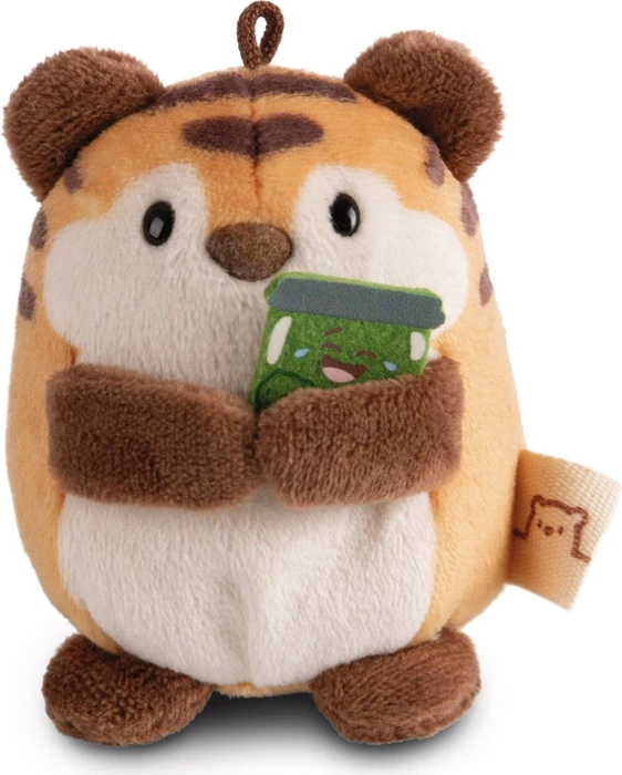 Nici MyMochi Yummi Edition Tiger Tiggy mit Gurkenglas und Hamburgerkostüm Geschenkbox 8cm