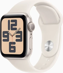 Apple Watch SE (2022) (GPS) 40mm Polarstern mit Sportarmband S/M Polarstern