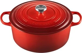 Le Creuset Signature Gusseisen Bräter rund 30cm kirschrot