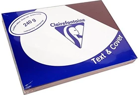 Clairefontaine Text & Cover ledergeprägt Universalpapier burgundrot, A4, 240g/m², 100 Blatt