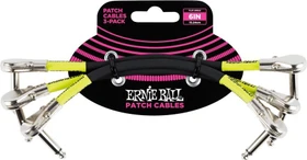Ernie Ball 6" Angle/Flat Angle Patch Cable 3-Pack Black