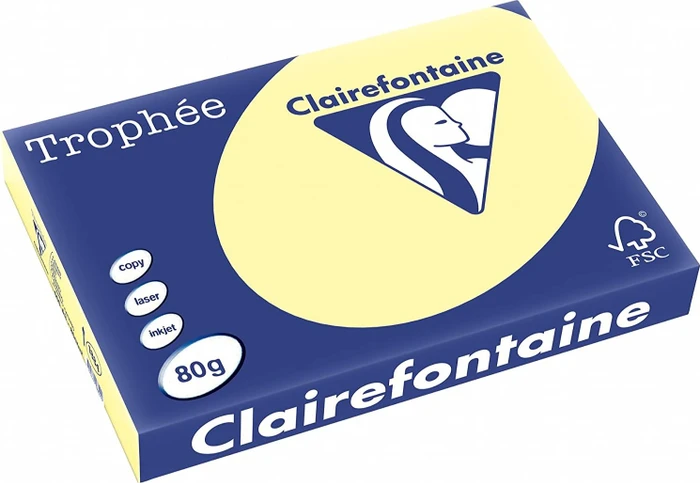 Clairefontaine Trophée Universalpapier matt gelb, A3, 80g/m², 500 Blatt