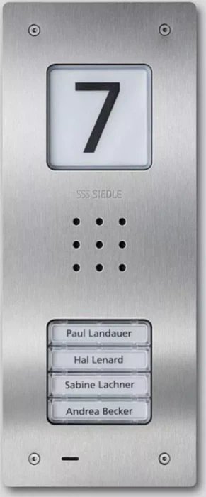 Siedle Audio-Türstation CAU 850-4-0 E, UP, 4 Ruftasten, Außenstation