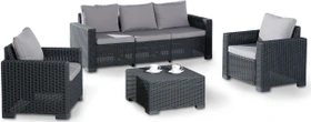 Best Freizeitmöbel Mombasa Lounge-Set graphit/hellgrau,   4-tlg.
