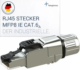 Telegärtner MFP8 IE T568 A RJ-45 Cat6a Modularstecker, feldkonfektionierbar
