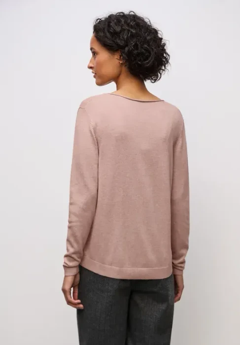 Street One V-Neck Pullover faded rose mel. (Damen)